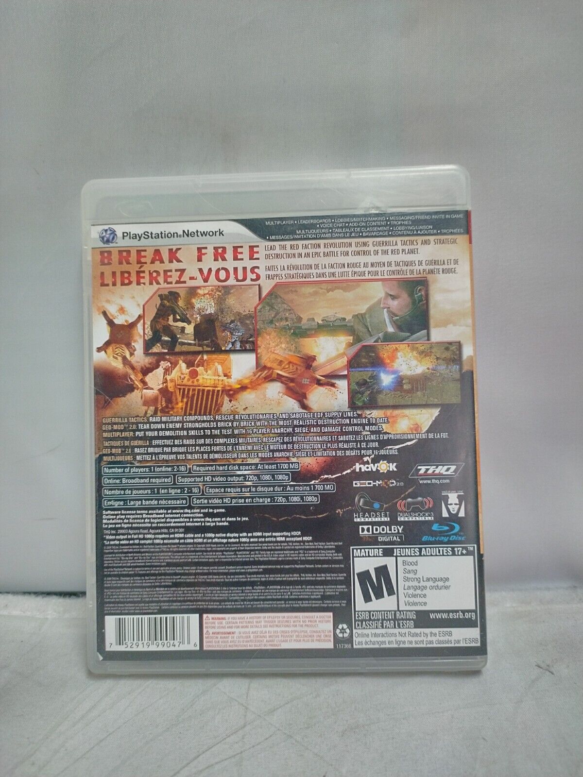 Red Faction: Guerrilla (Sony PlayStation 3, 2009)