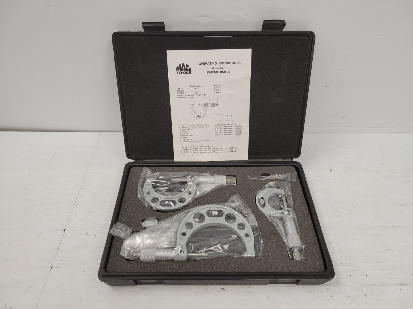 (67755-1) Mac Tools DMC83 Micrometer Kit