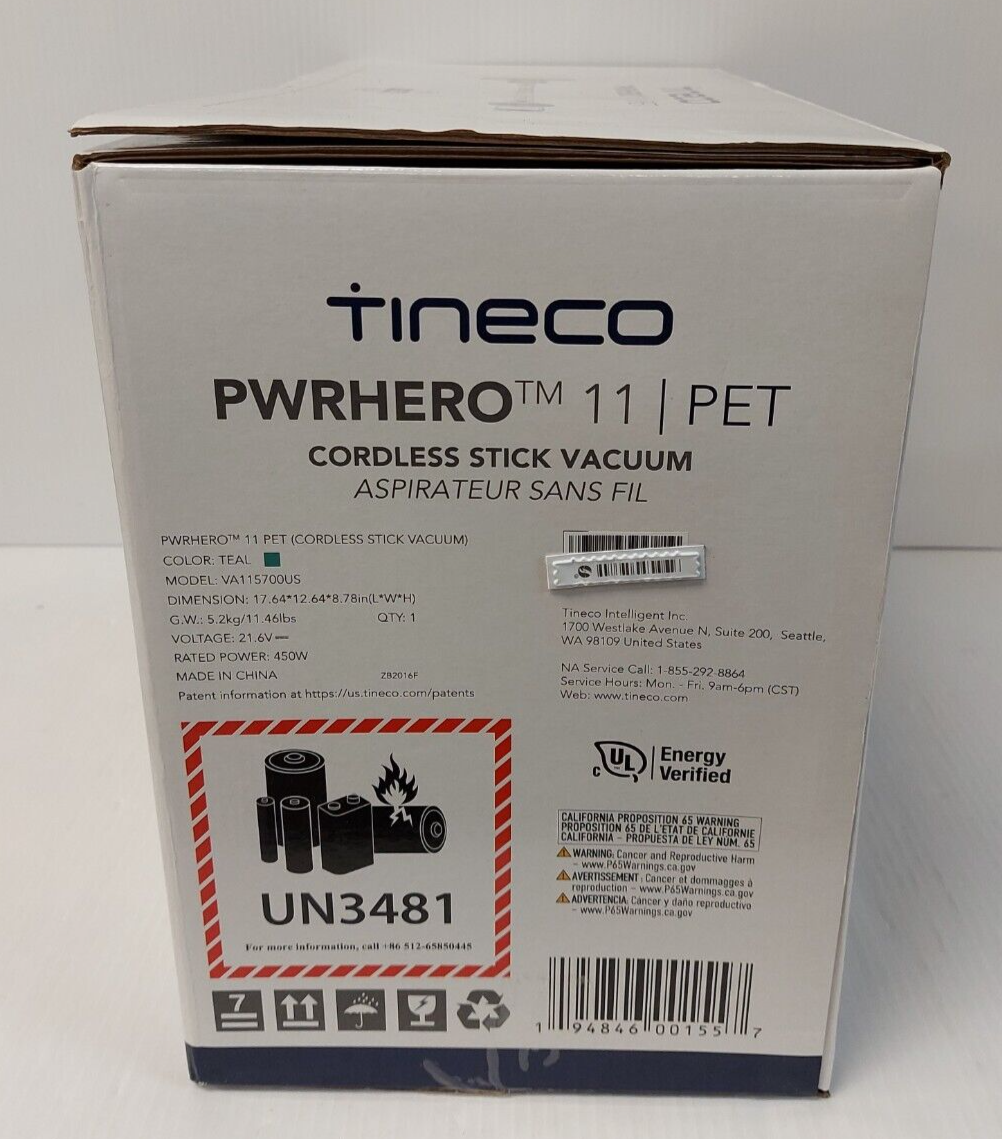 (N84416-1) Tineco VA115700US PWPHero 11 Pet Cordless Stick Vacuum