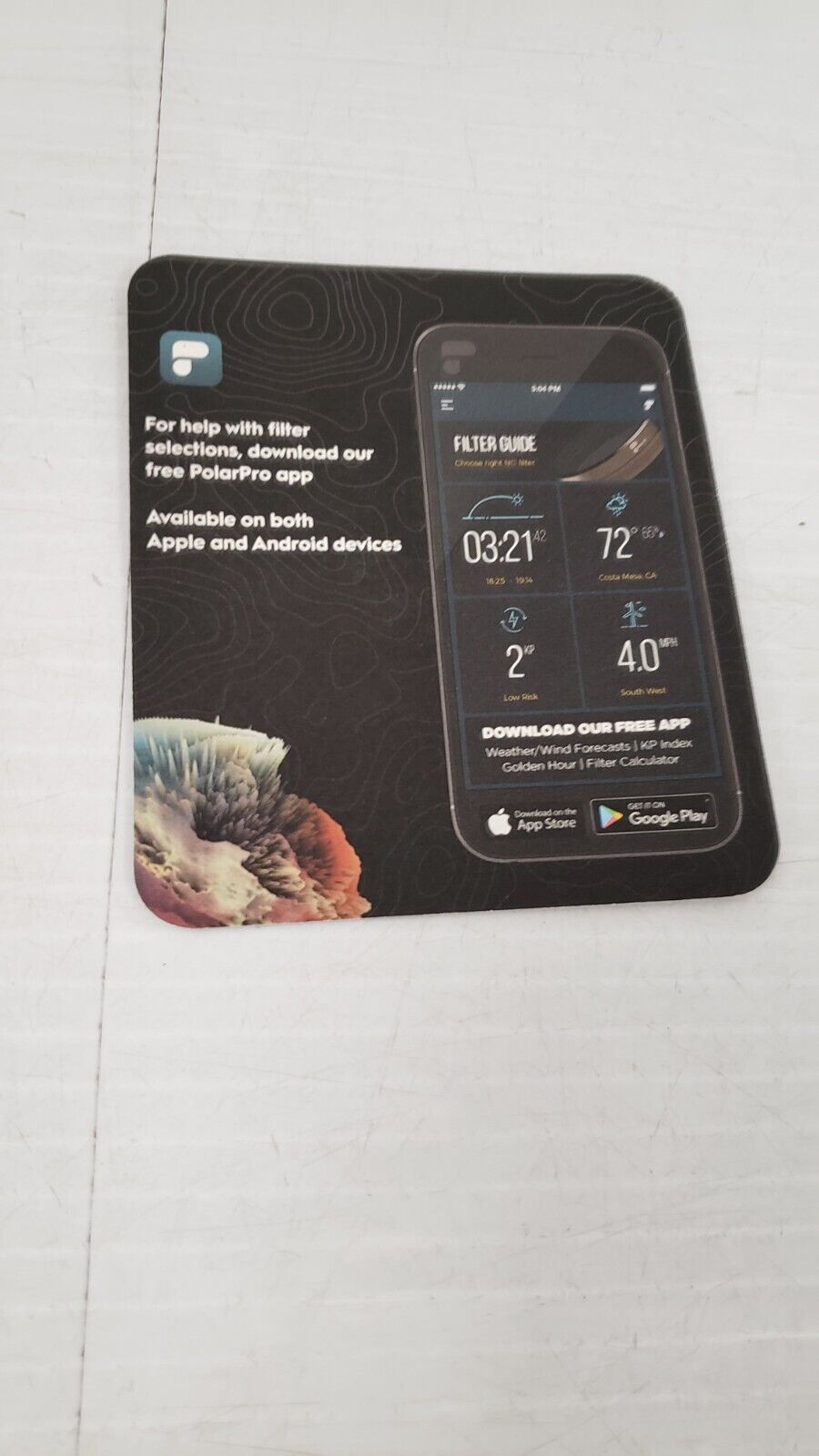 (I-33221) Filtre ND pour objectif Polar Pro ND1677MM