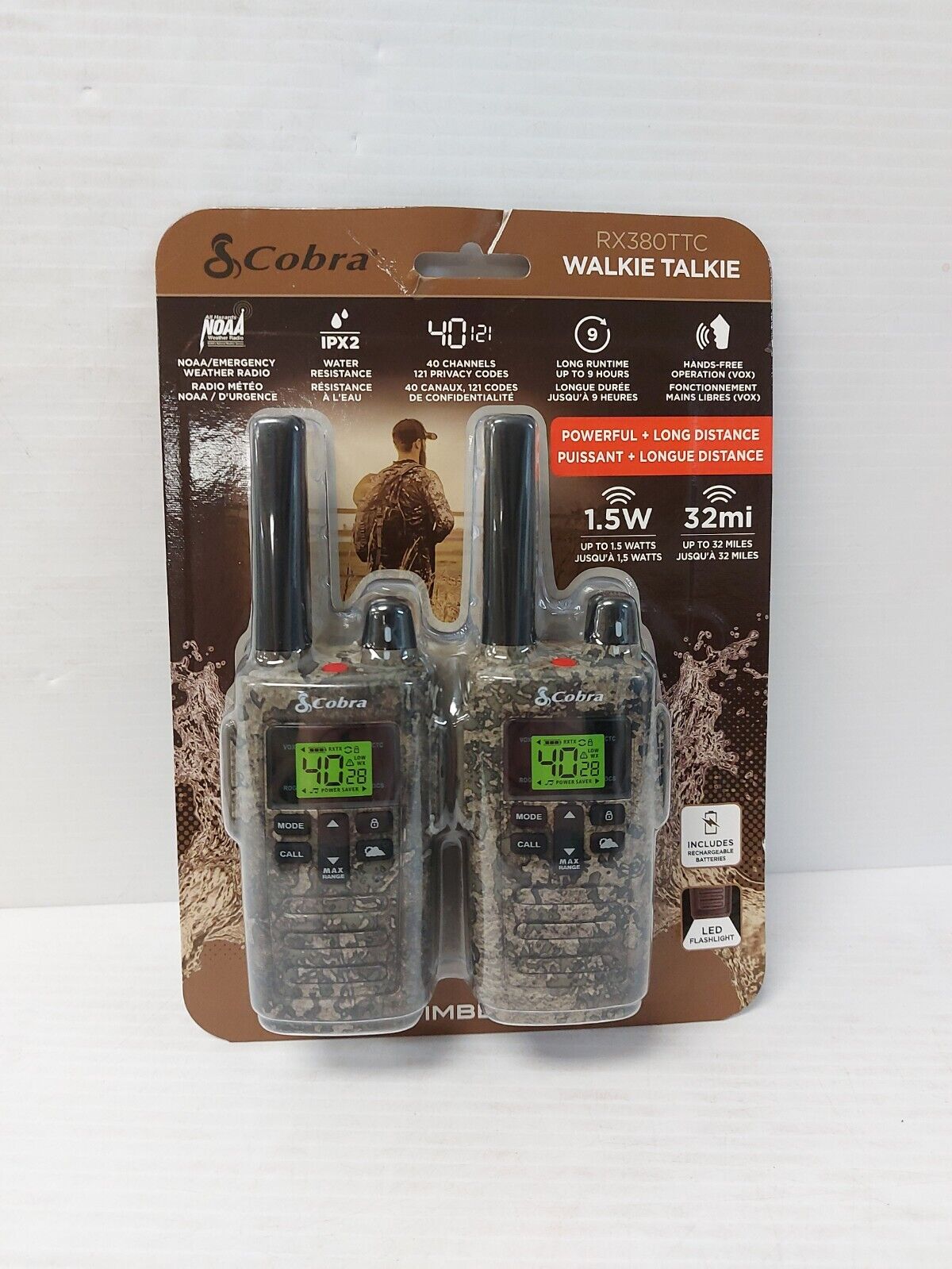 (N82081-3) Cobra RX380TTC Walkie Talkies