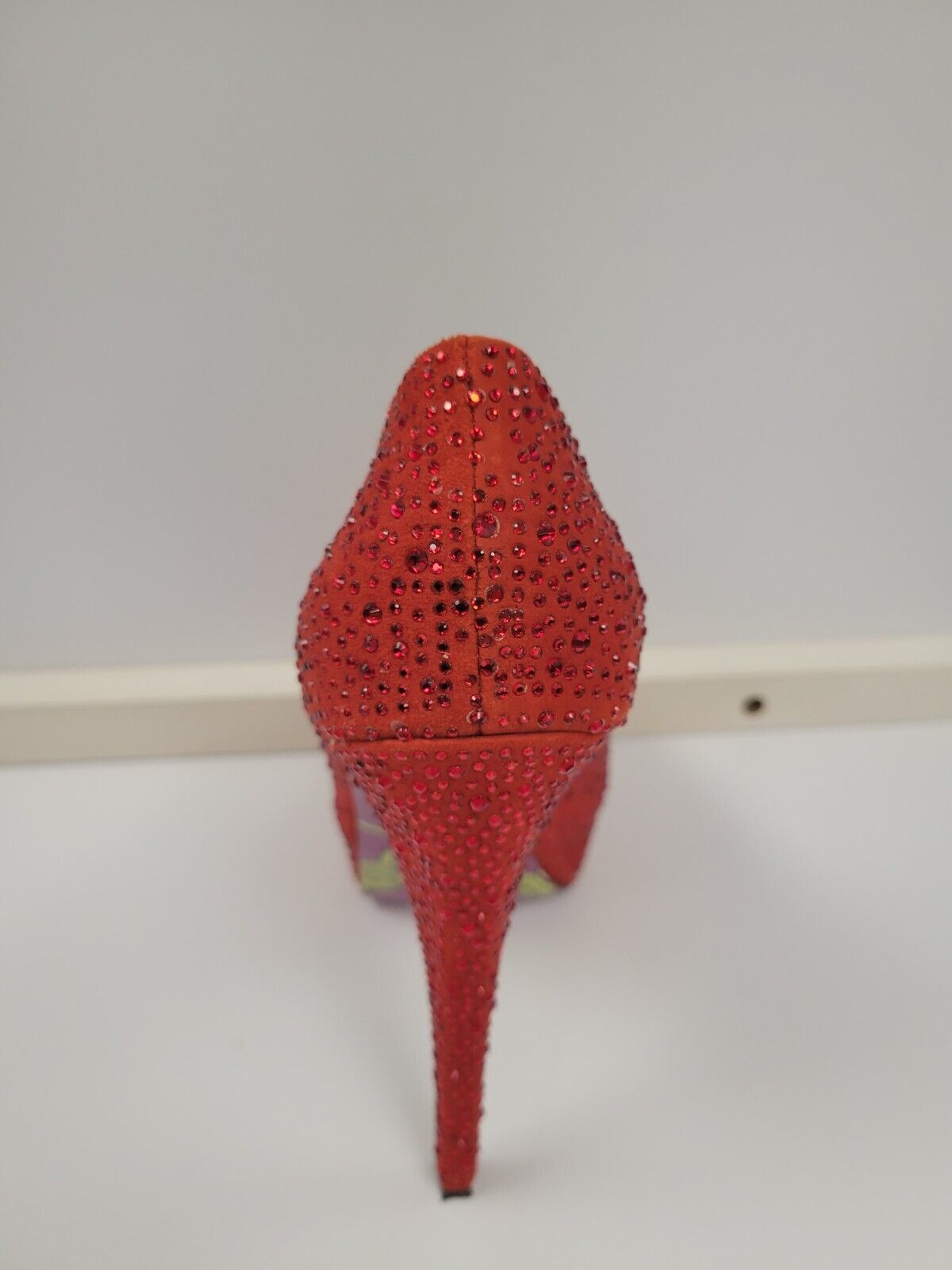(70711-1) Taylor Say Red Bedazzle D Heels Size - 7.5 US