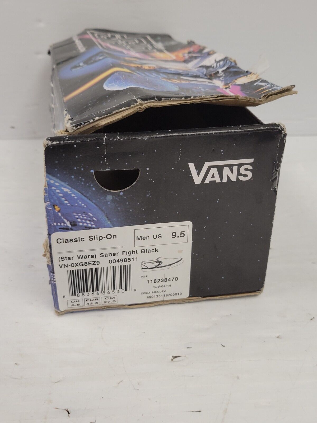 (66571-1) Vans Star Wars Saber Fight Black Shoes - Size 9 M