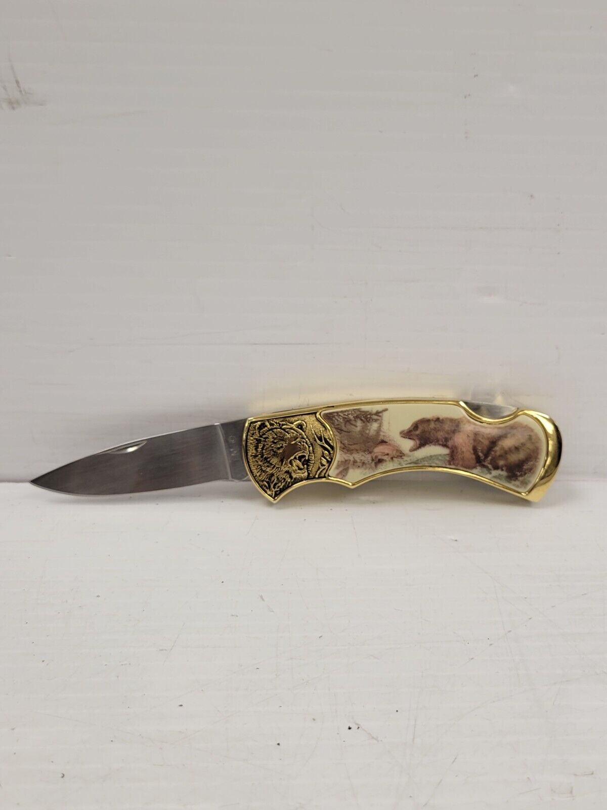 (54846-4) Franklin Mint Grizzly  Bear Knife