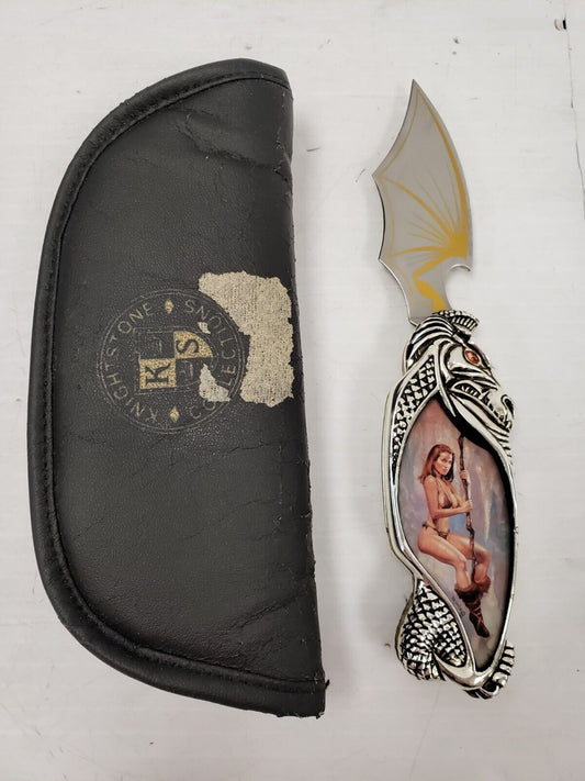 (I-35840) Franklin Mint The Princess Of Ice Knightstone Collection Knife