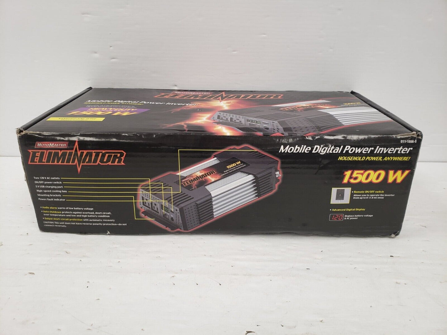 (66724-1) Motomaster Eliminator 011-1866-8 Mobile Digital Power Inverter
