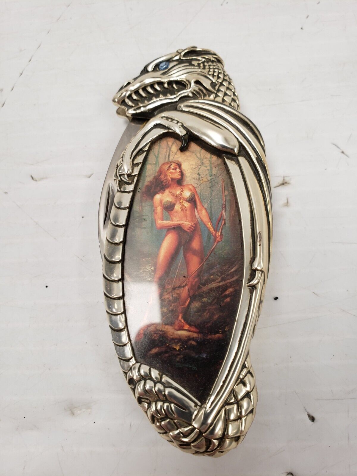 (I-35842) Franklin Mint Enchantress Of The Forest Knightstone Collection Knife