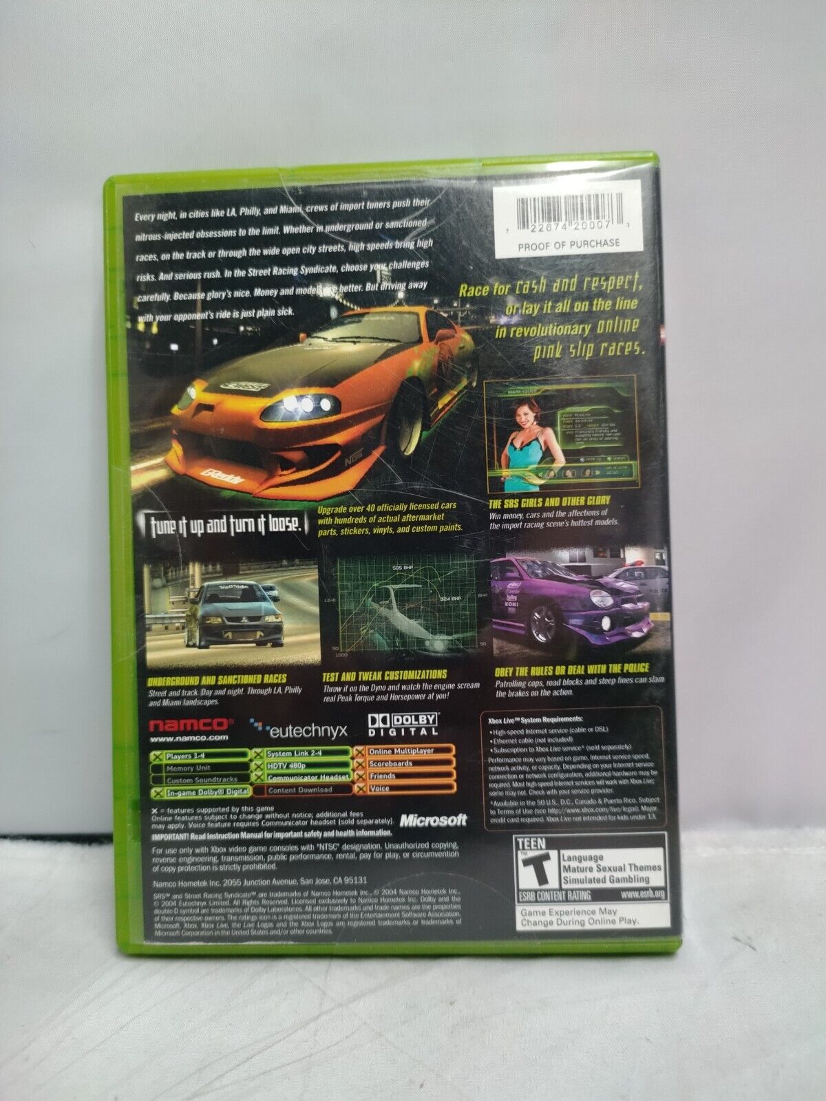 (LUP) SRS: Street Racing Syndicate (Microsoft Xbox, 2004)