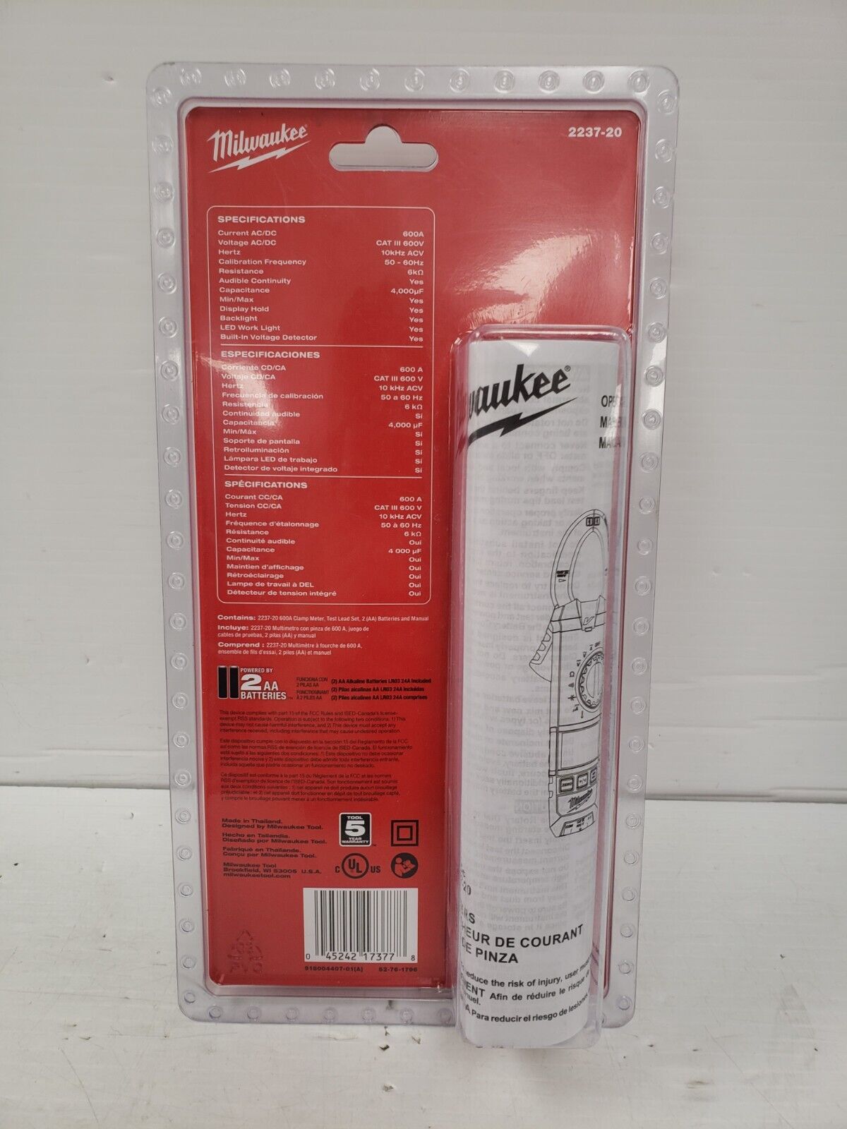 (69111-1) Milwaukee 2237-20 Clamp Meter