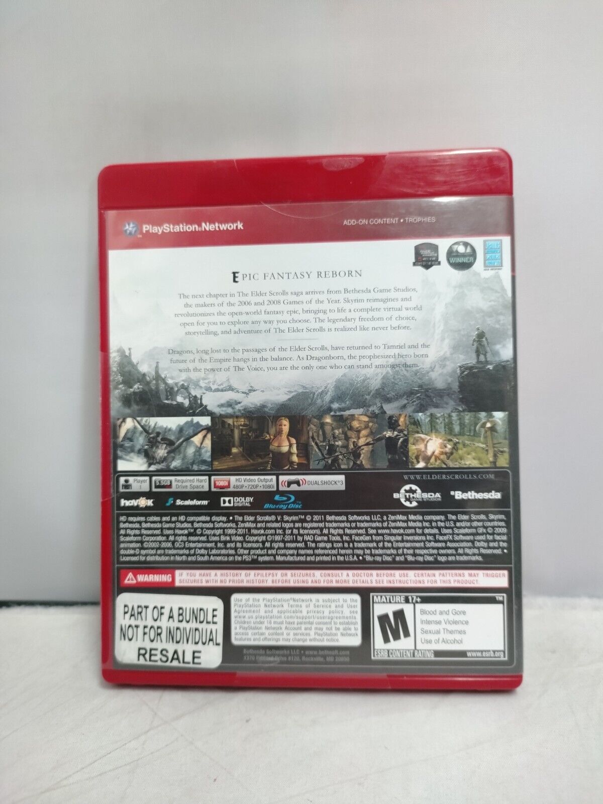 (LUP) The Elder Scrolls V: Skyrim (PlayStation 3, 2011)