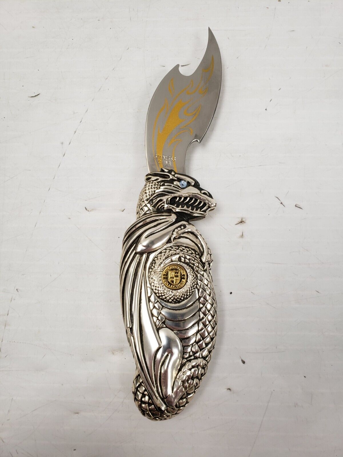 (I-35842) Franklin Mint Enchantress Of The Forest Knightstone Collection Knife