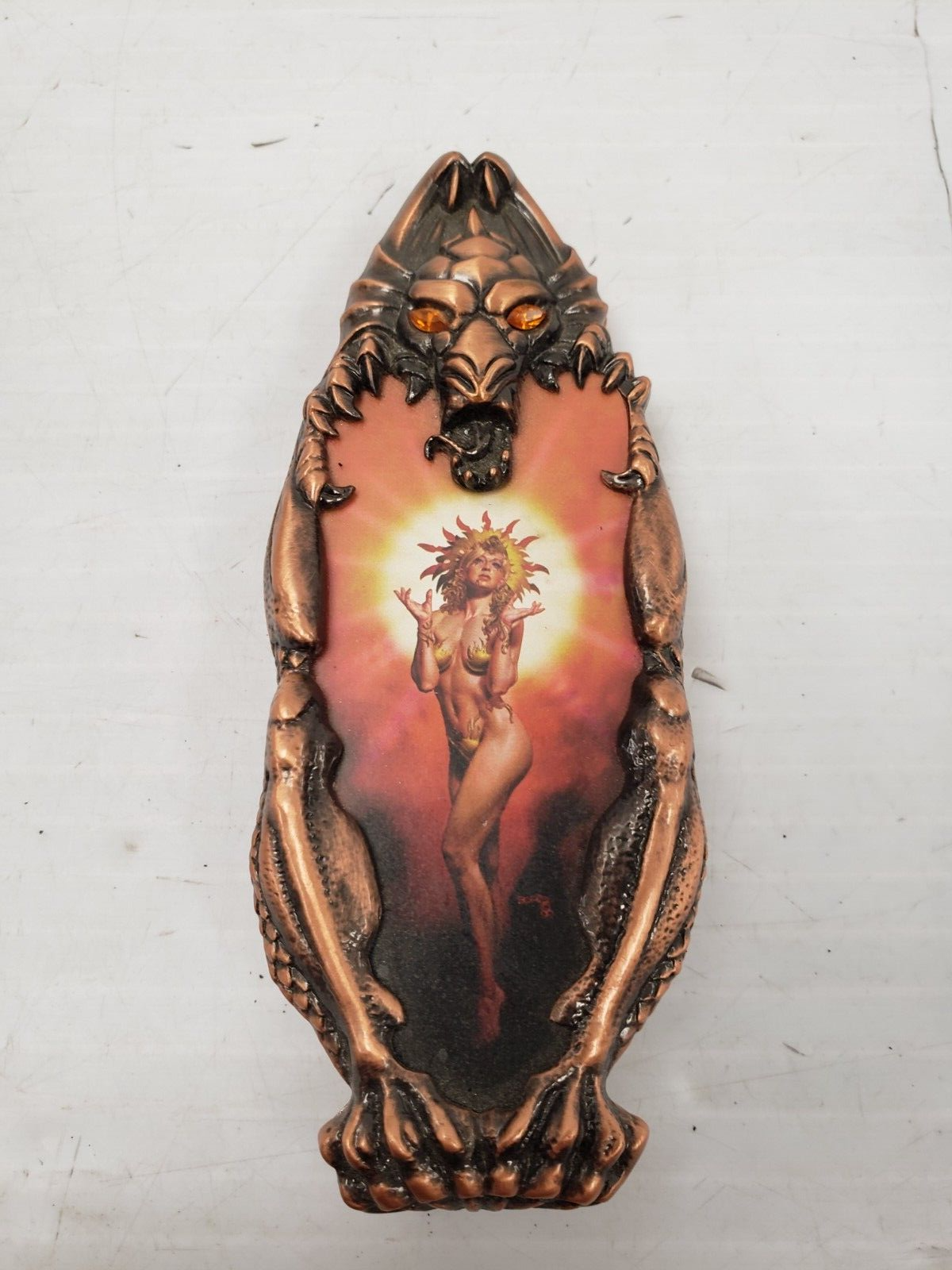 (I-35852) Franklin Mint Goddess Of The Sun Knightstone Collection Knife