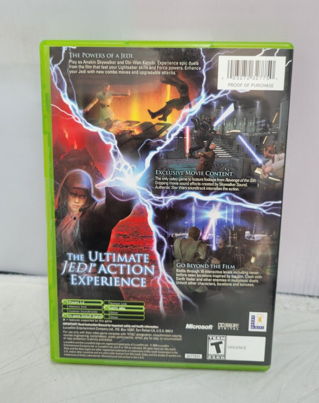 (LUP) Star Wars: Episode III: Revenge of the Sith (Microsoft Xbox, 2005)