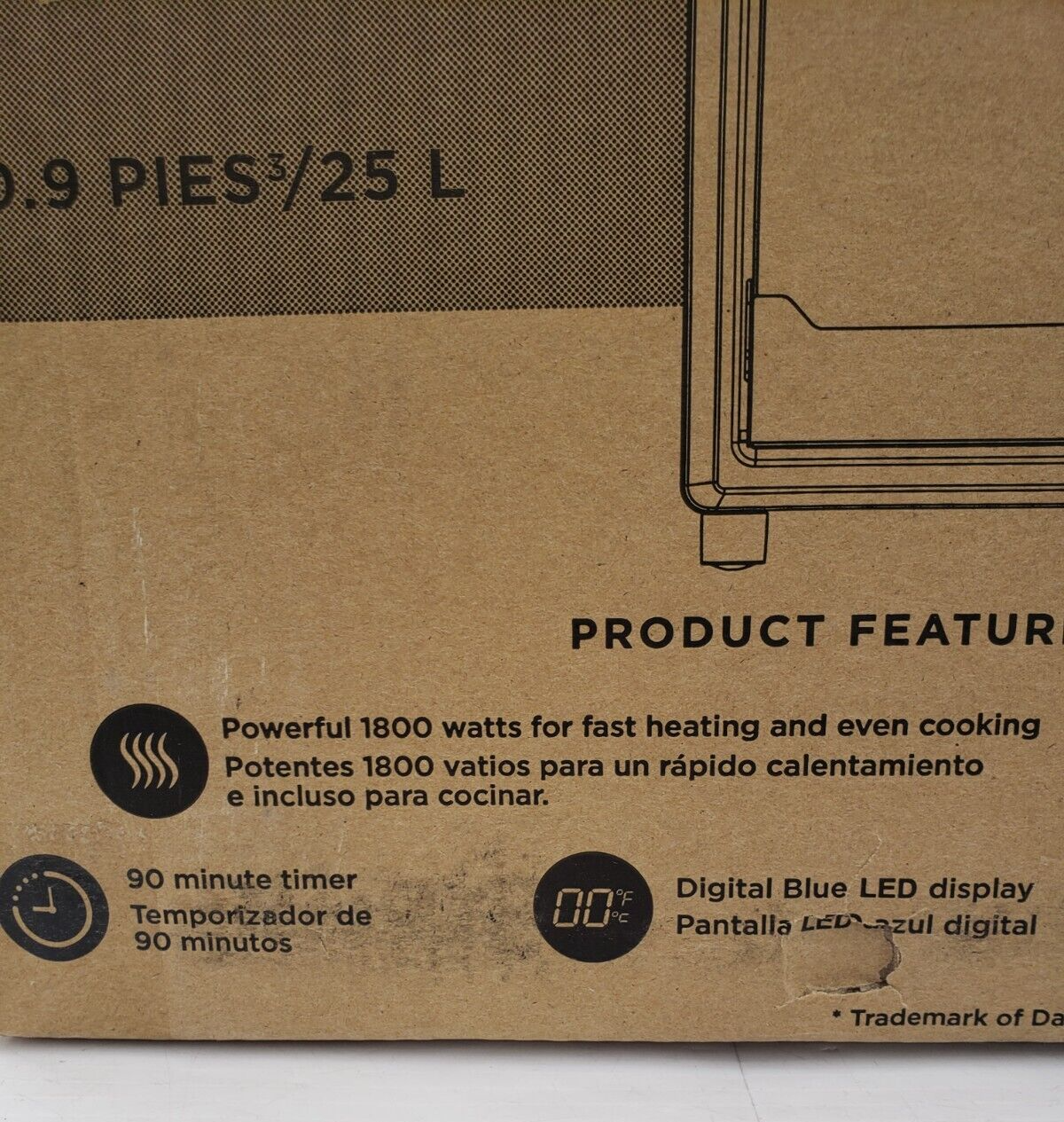 (60764-1) Danby DBT00961ABSS Convection Toaster Oven With Air Fryer