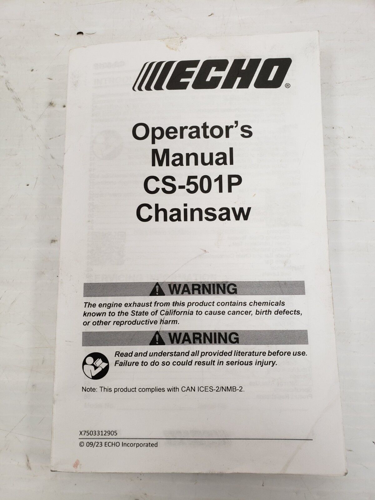 (62658-1) Echo CS-501P Chainsaw