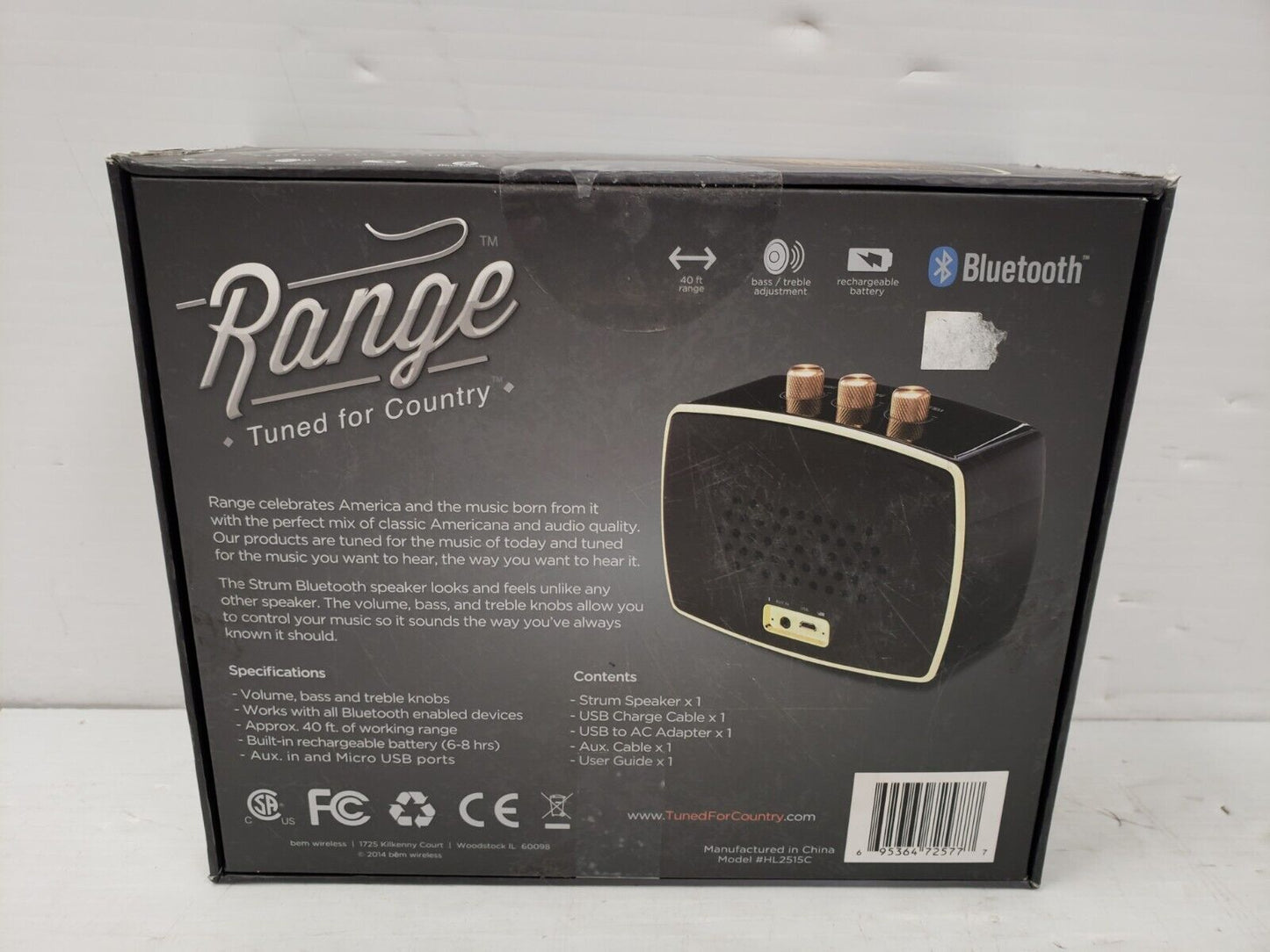 (60346-1) Range HL2515 Strum Series Sunset Wireless Speaker