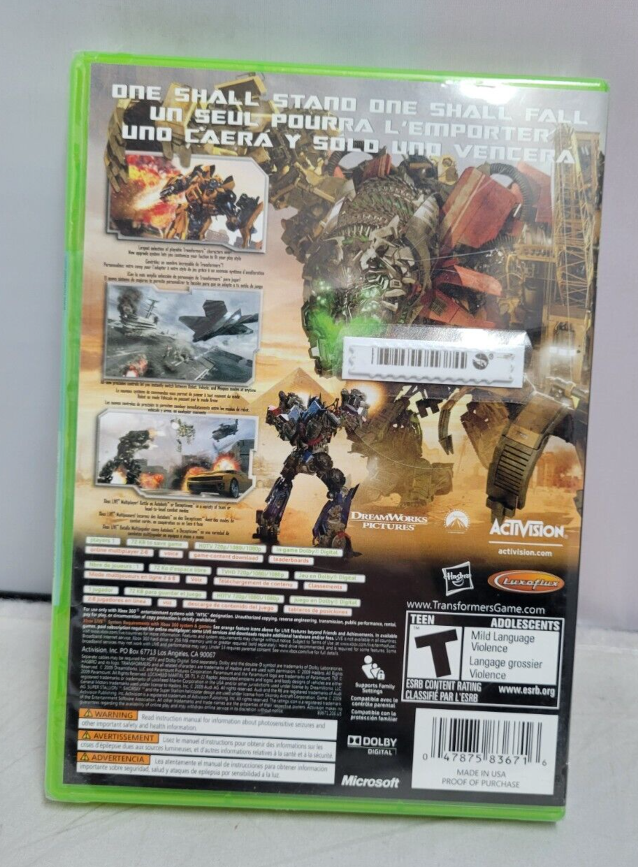 (LUP) Transformers: Revenge of the Fallen (Microsoft Xbox 360, 2009)