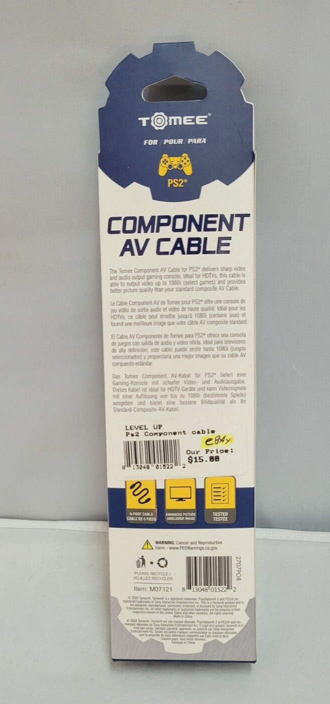 (LUP) PS2 Component AV Cable