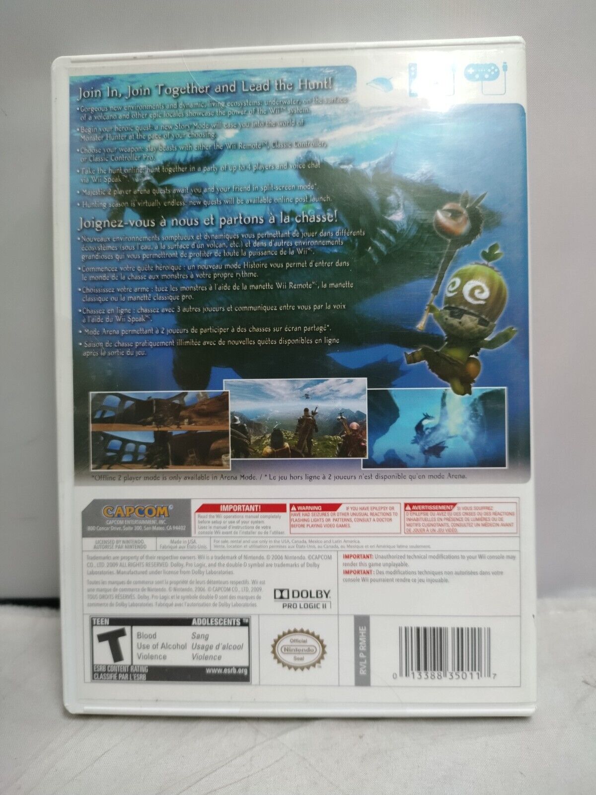 (LUP) Monster Hunter Tri (Nintendo Wii, 2010)