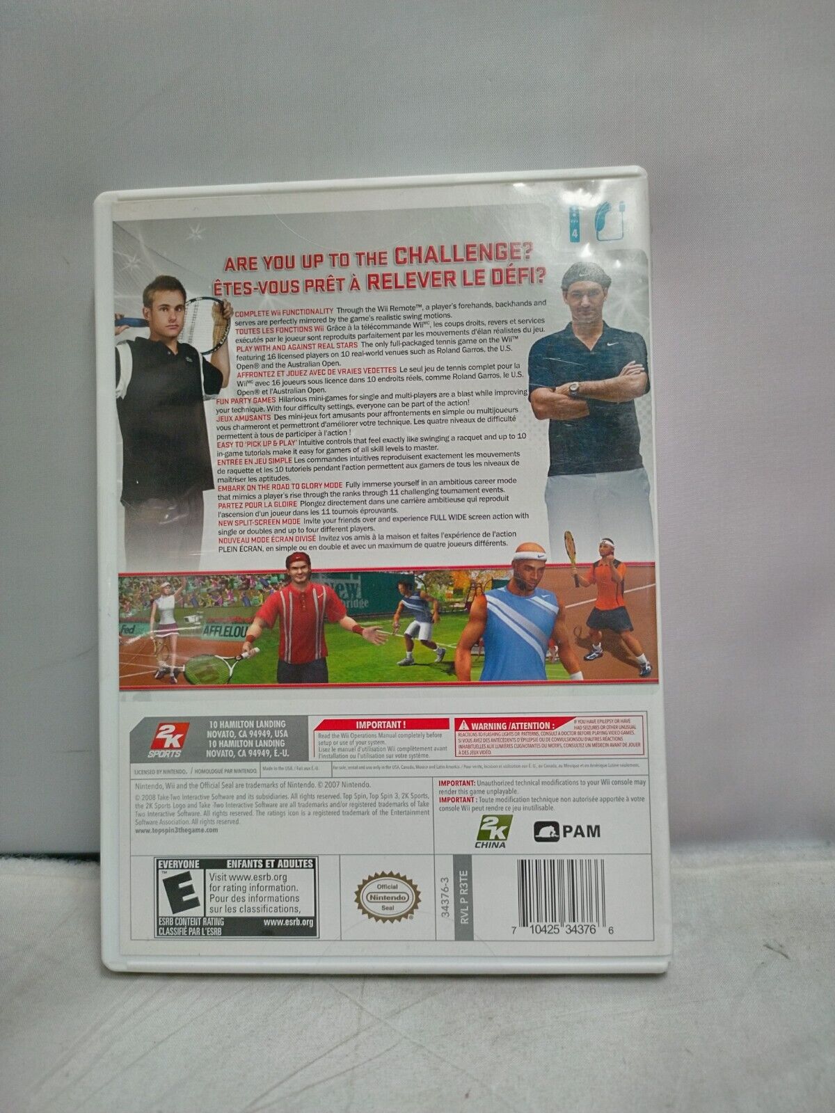 (LUP) Top Spin 3 - Wii Standard Edition