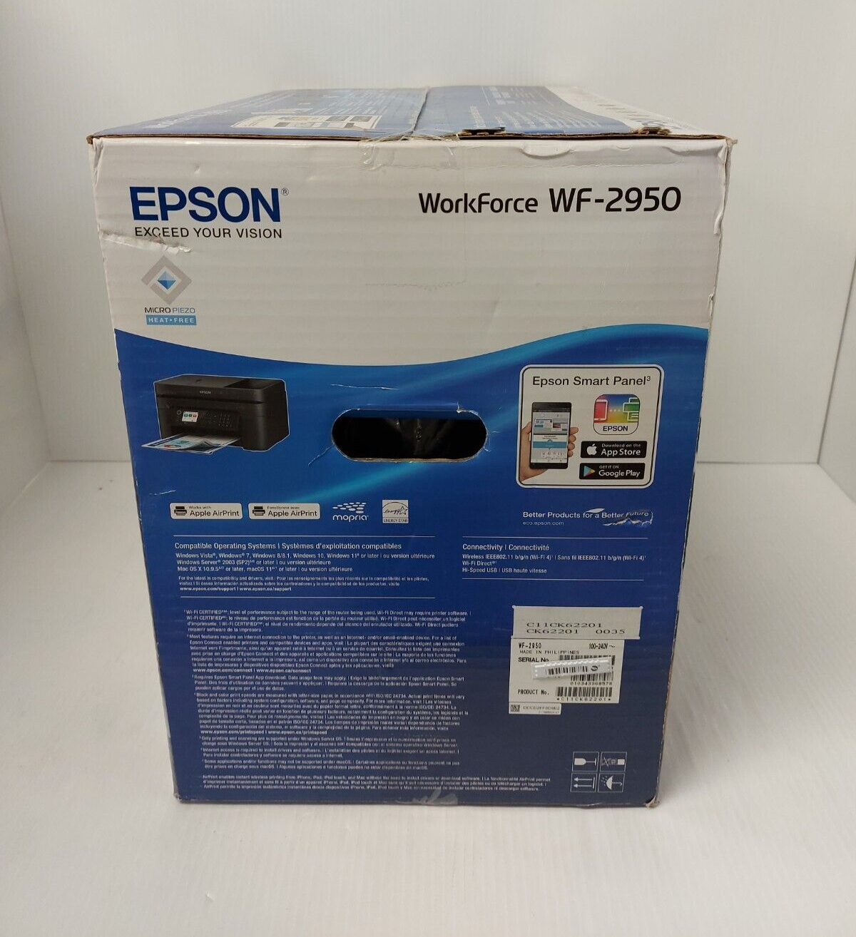 (NI-21760) Epson WF-2950 Compact Wireless 4 in 1 Printer