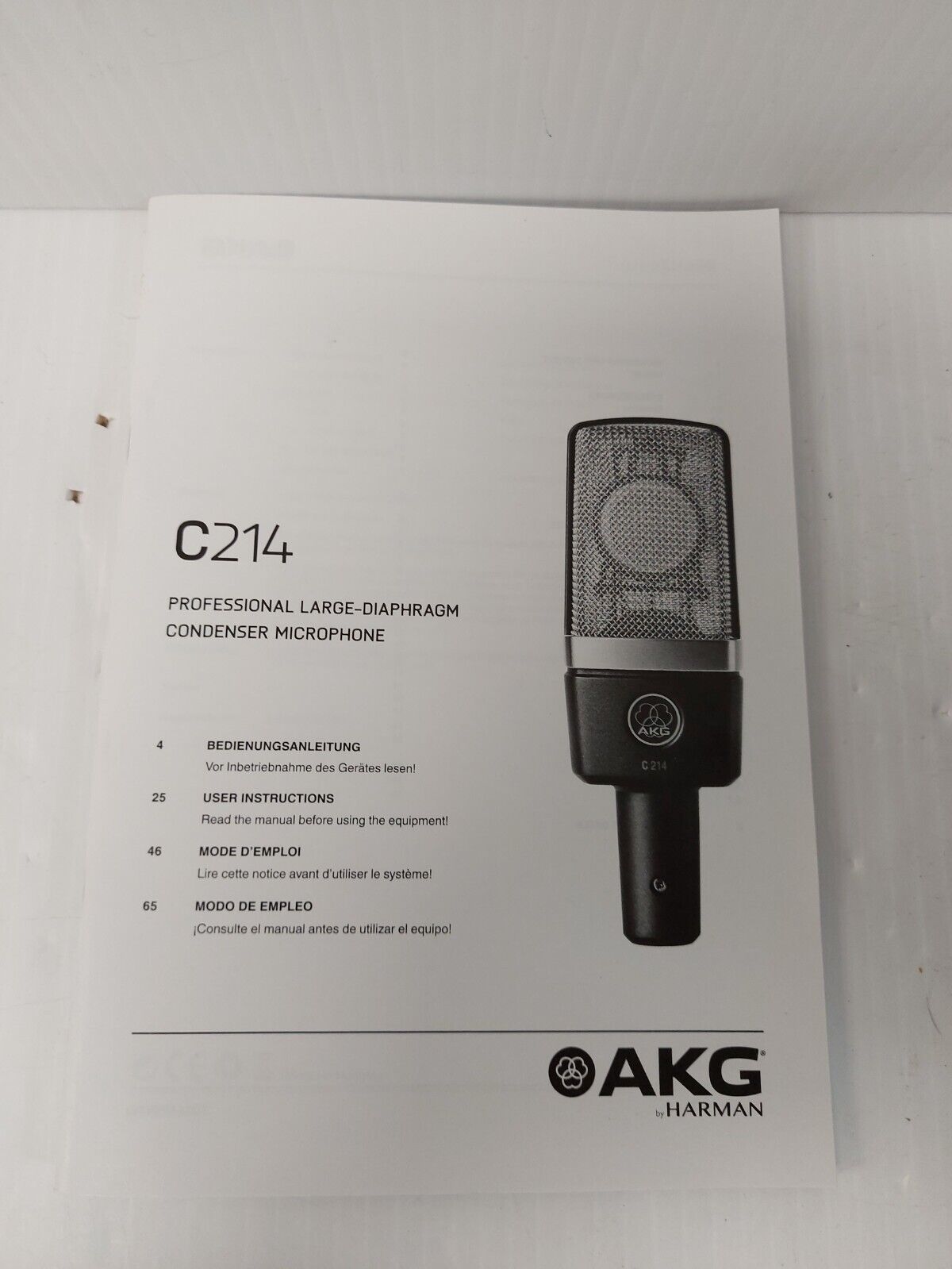 (N85106-1) AKG C214 Diaphragm Condenser Microphone