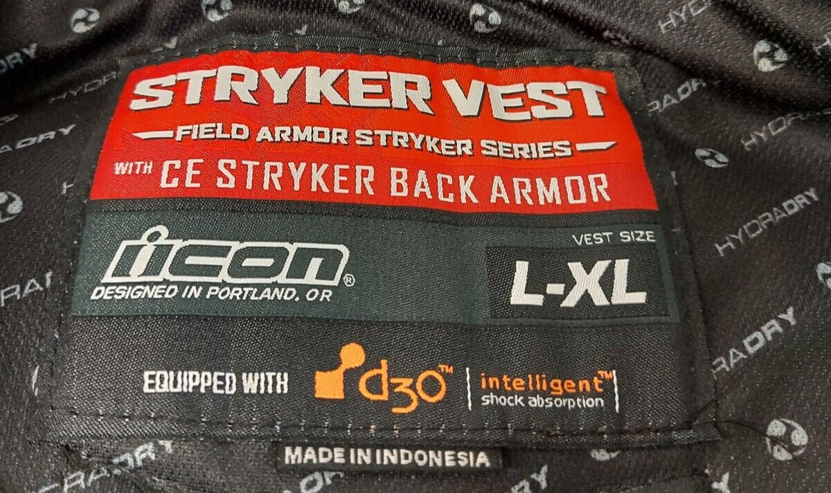(N86113-1) Icon Stryker Motor cross Youth Vest