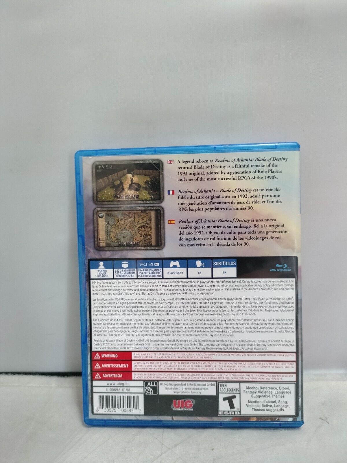 (LUP) Realms of Arkania: Blade of Destiny (Sony PlayStation 4, 2017)