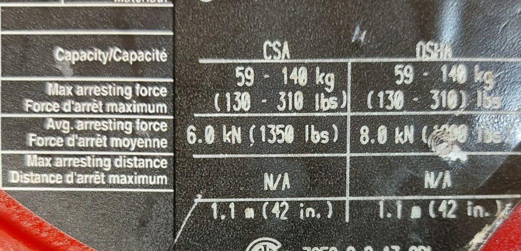 (N83829-1) 3M 3591008 Pretecta Fall Protection Tether Reel