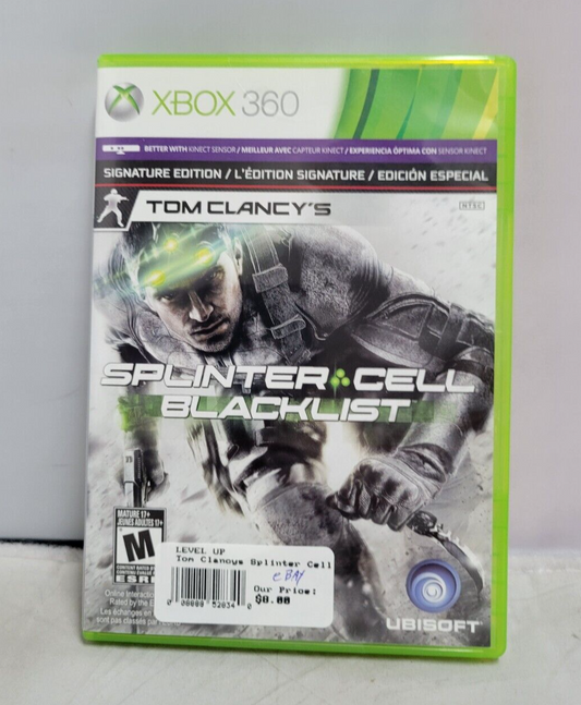 (LUP) Tom Clancy's Splinter Cell: Blacklist (Microsoft Xbox 360, 2013)