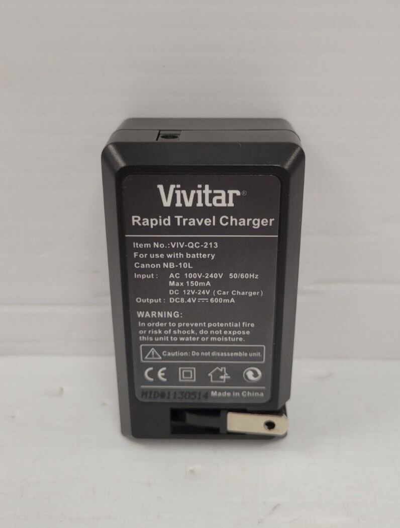 (I-35977) Vivitar Two Batteries and Charger for Canon NB-10L