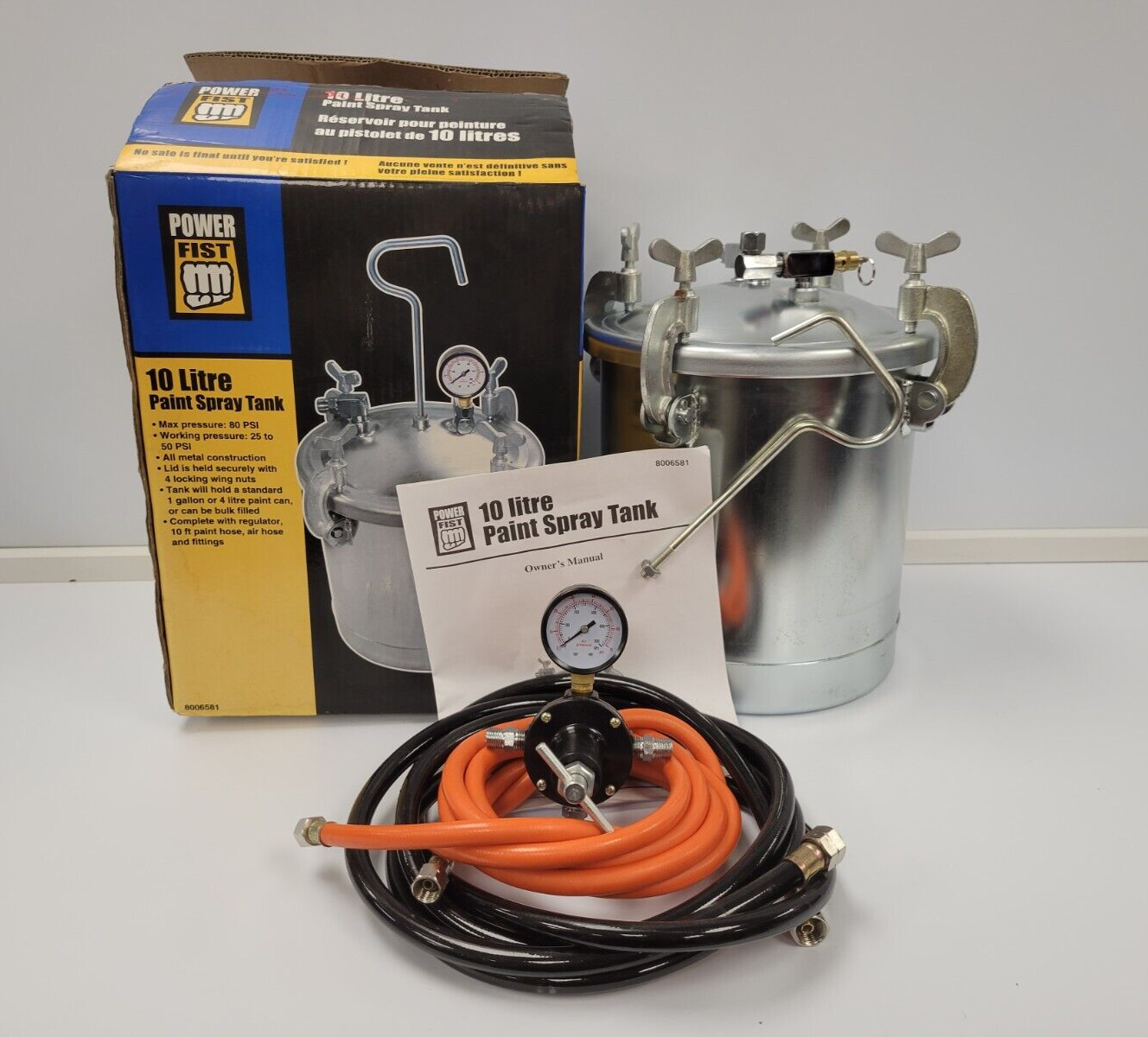(69185-1) Power Fist 8006581 Paint Spray Tank - 10 Liter