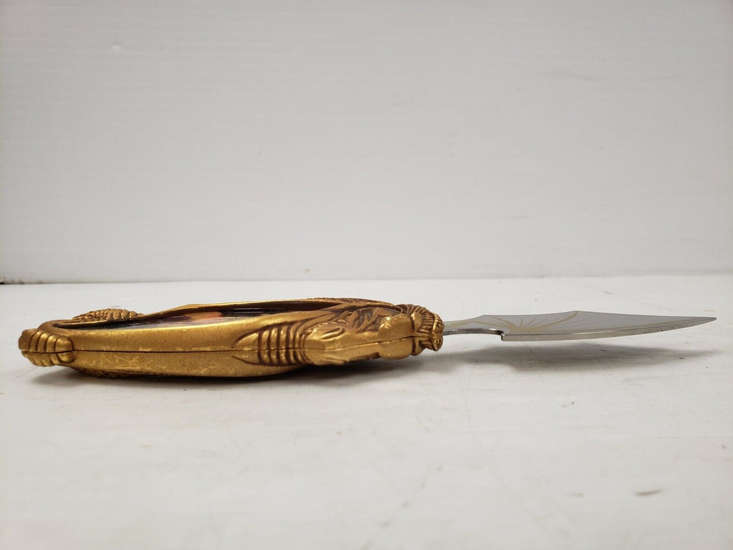 (I-35850) Franklin Mint Spirit Of Ecstasy Knightstone Collection Folding Knife