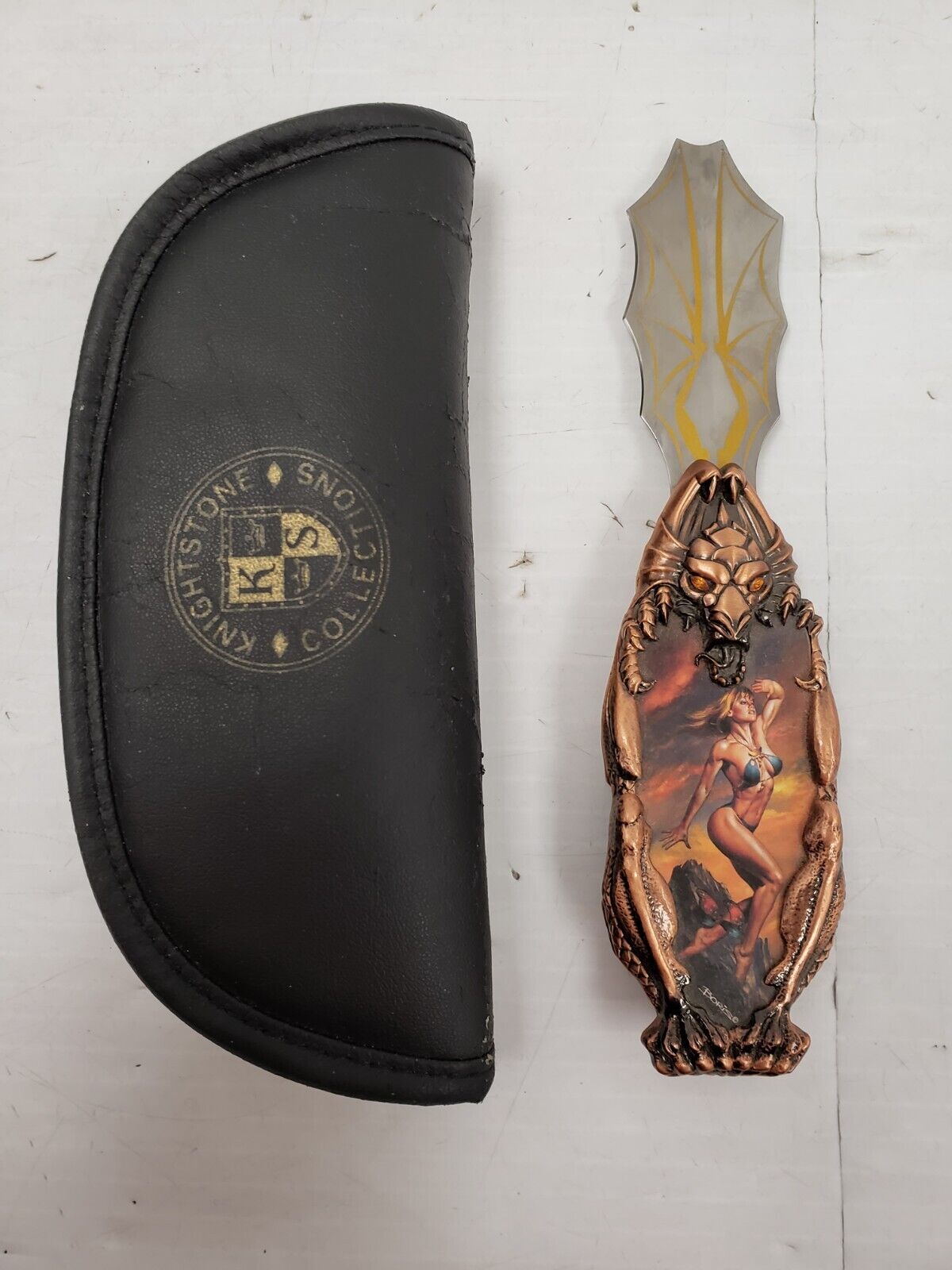 (I-35848) Franklin Mint The Diva Of The Dawn Knightstone Collection Knife