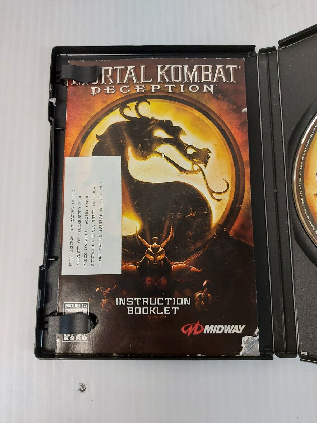 (NI-21979) PS2 Mortal Combat Deception