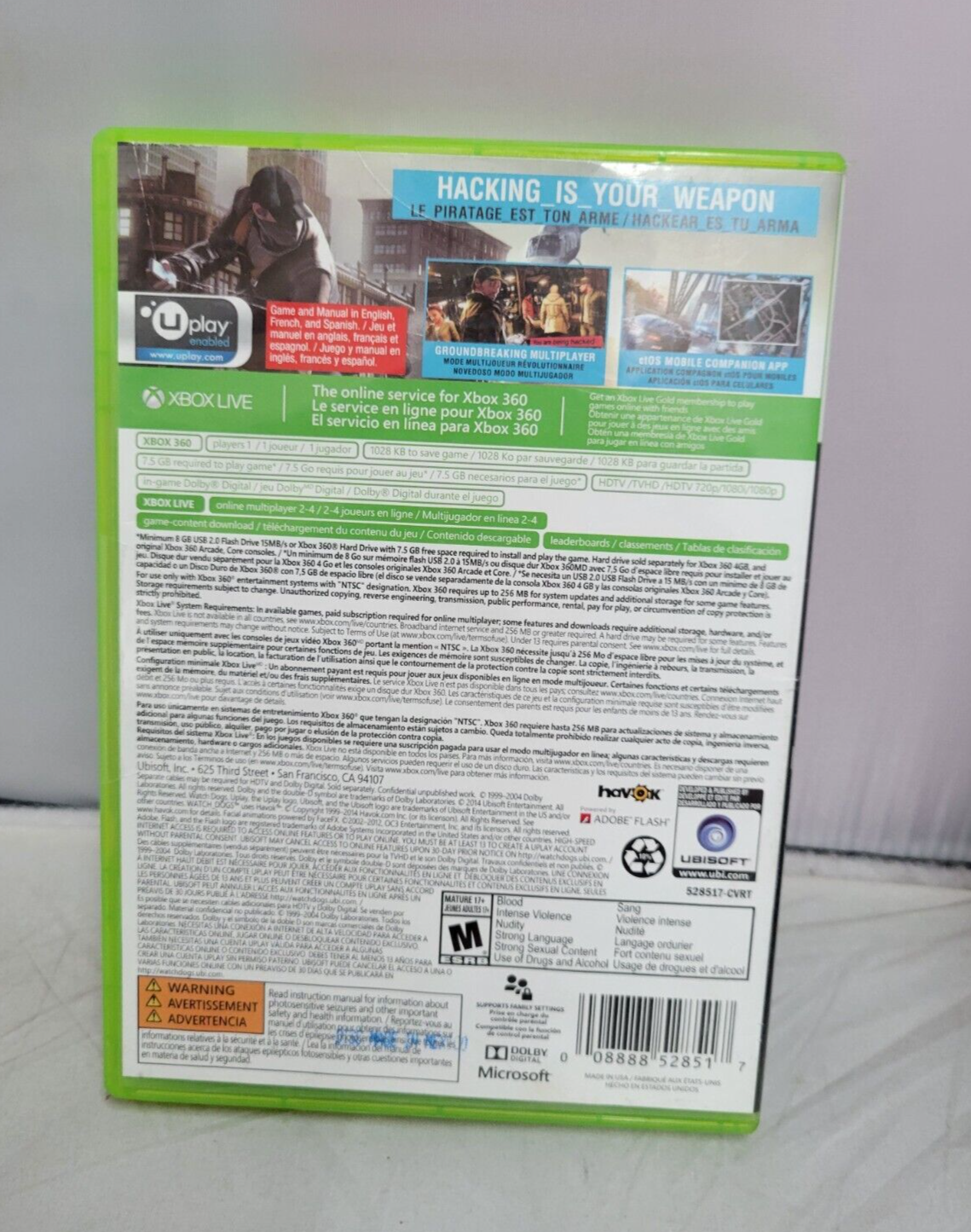 (LUP) Watch Dogs Signature Edition (Xbox 360)
