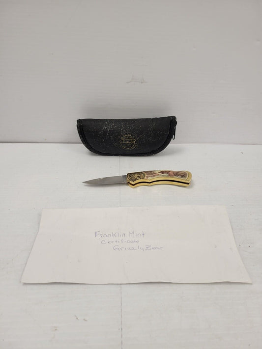(54846-4) Franklin Mint Grizzly  Bear Knife