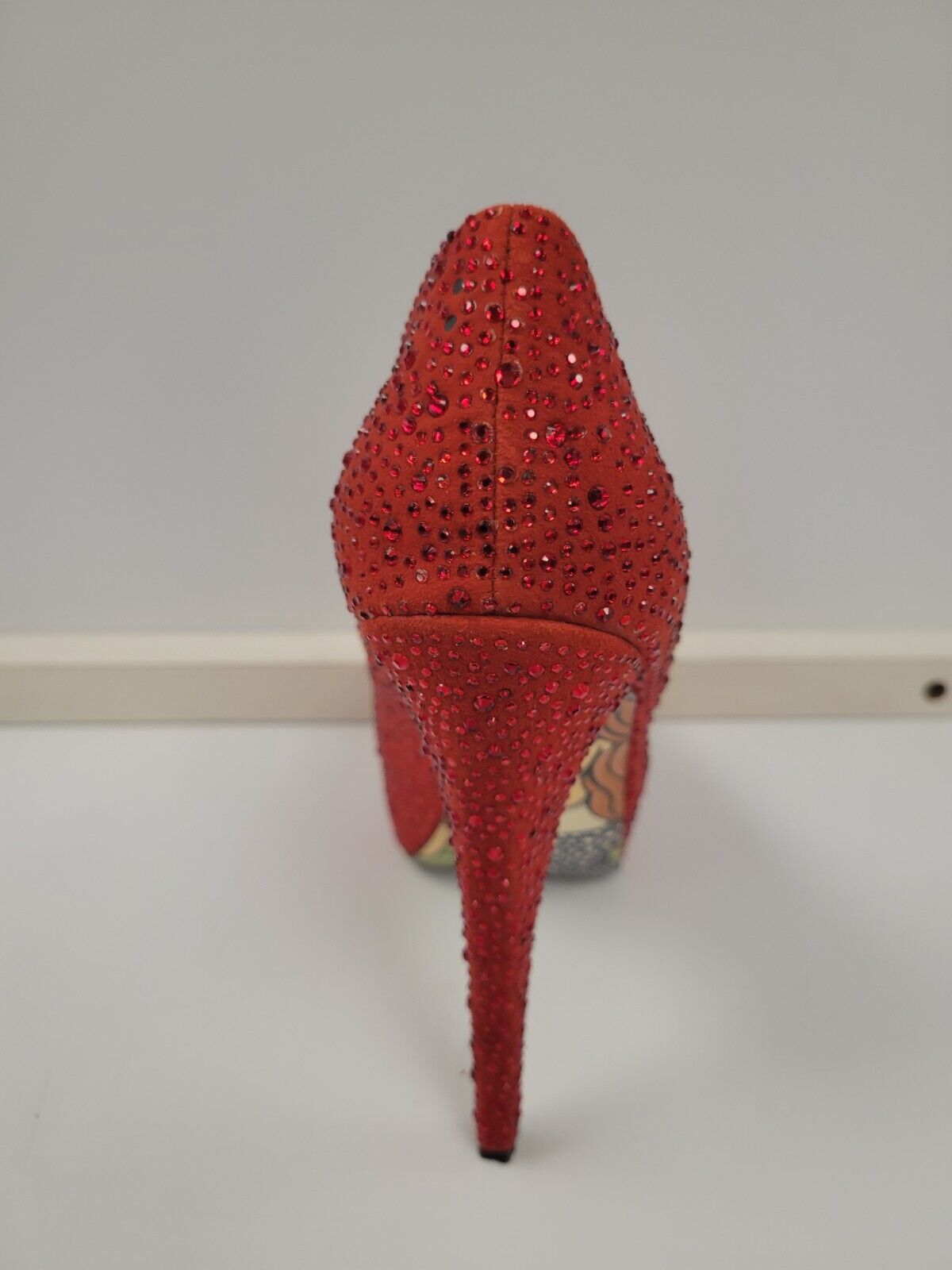 (70711-1) Taylor Say Red Bedazzle D Heels Size - 7.5 US