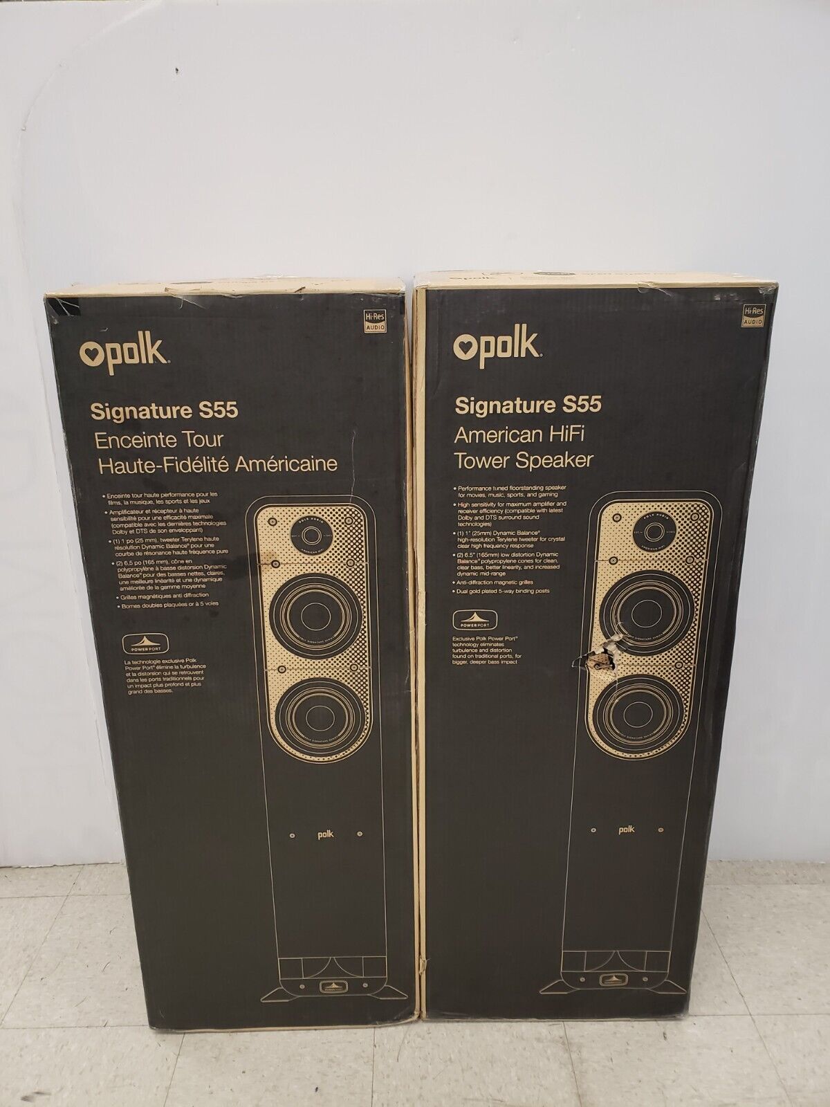 (59889-1) Polk Audio Signature S55 American HiFi Tower Speakers