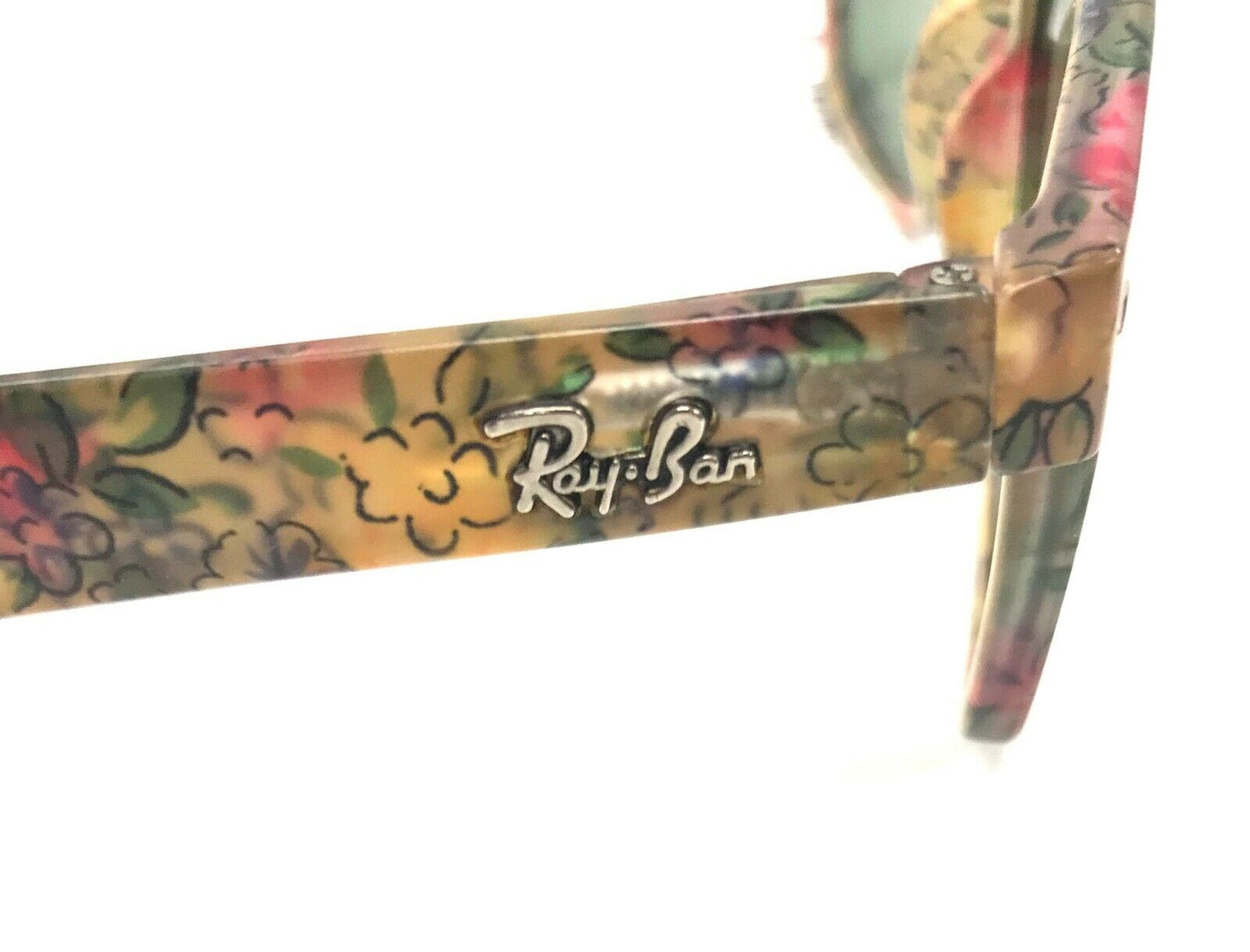 (N03487) Lunettes de soleil Rayban 300B (motif floral)