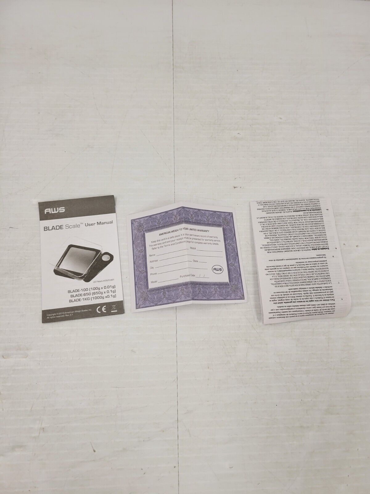 (I-25443) AWS 650x0.1G Digital Scale