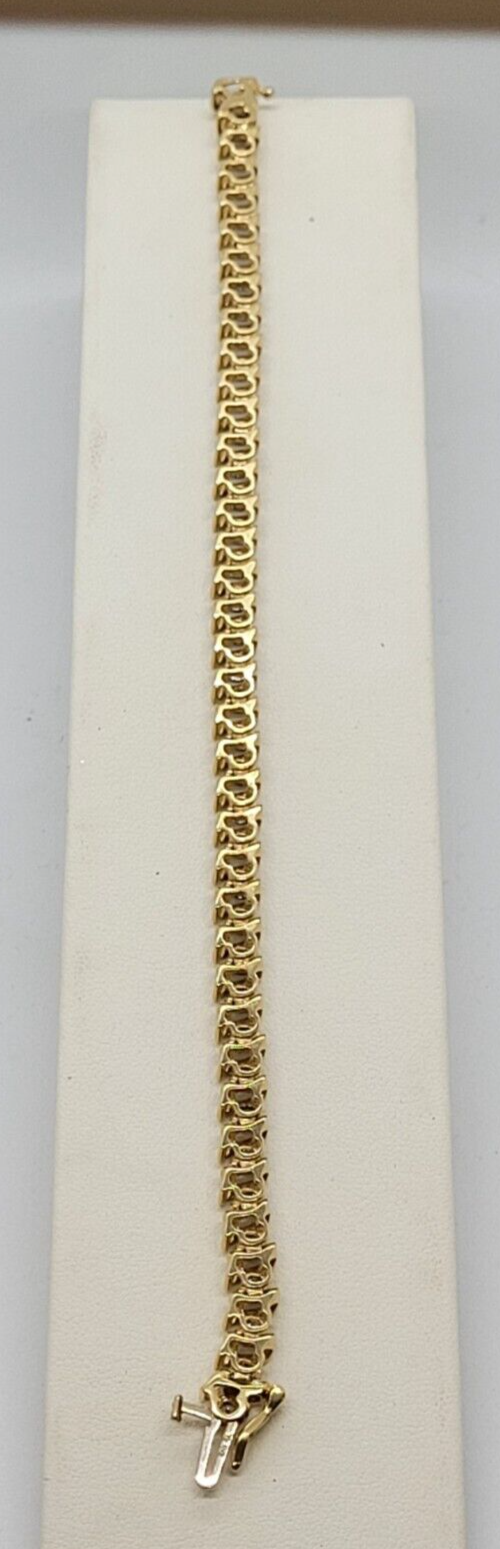 (NI-1506) Ladies 14K Yellow Gold Tennis Bracelet