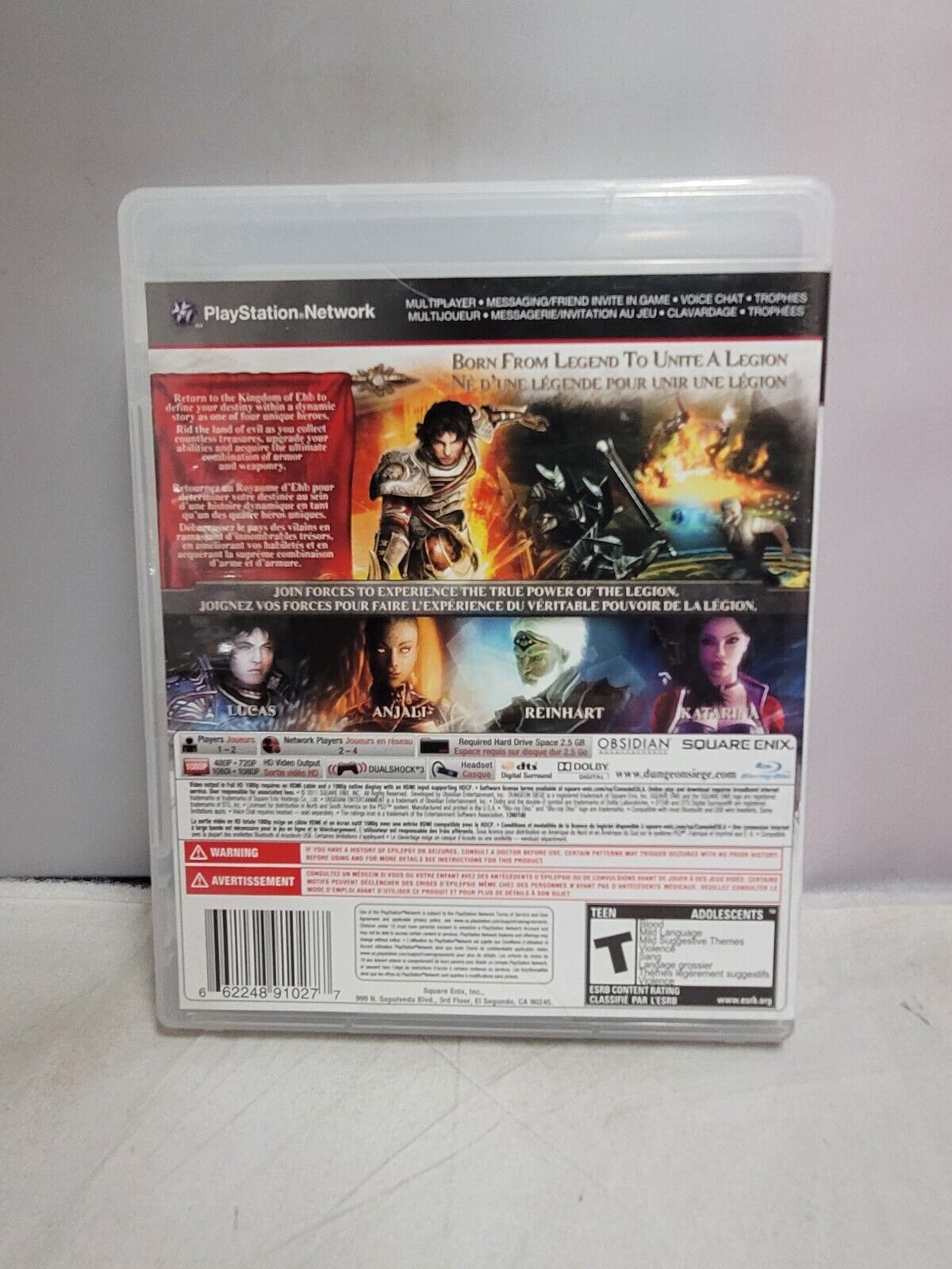 (LUP) Dungeon Siege III (Sony PlayStation 3, 2011)
