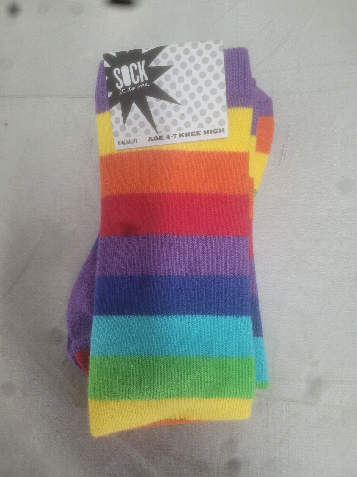 Sock it to me Women's knee high rainbow socks