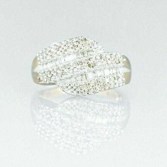 (I-863-337A) 10k gold multistone diamond ring