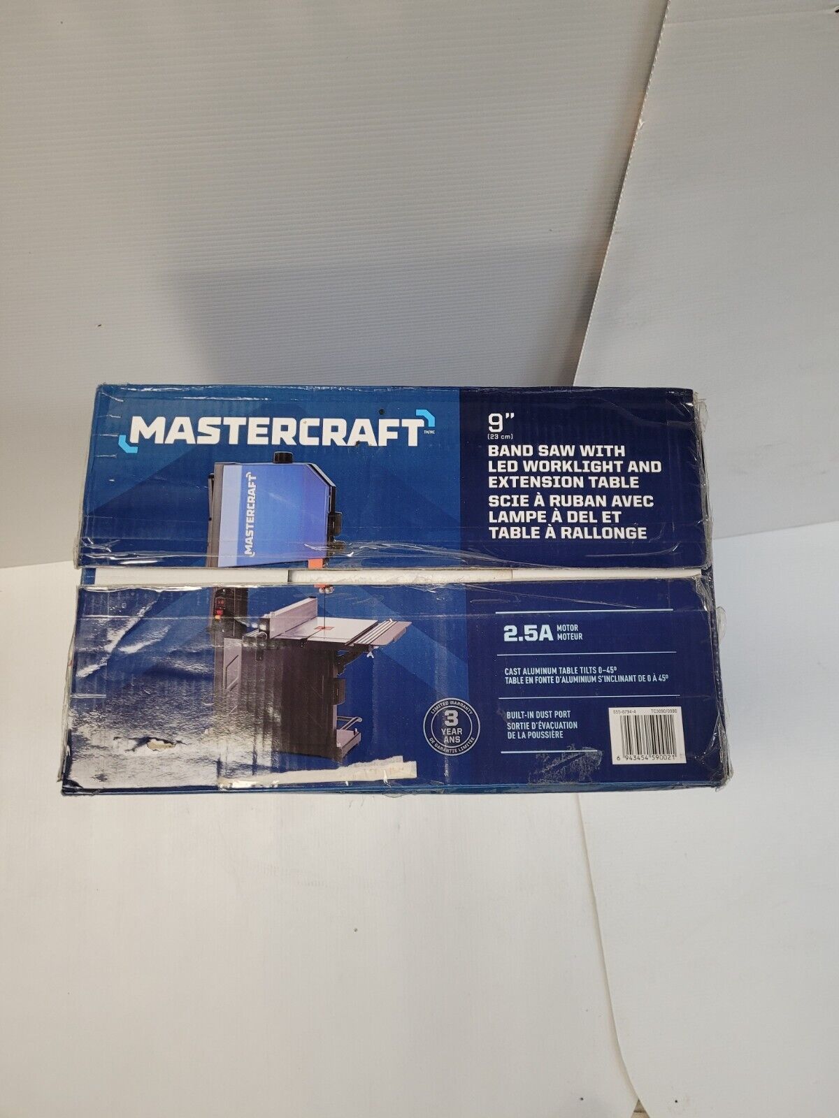 (N79085-1) Mastercraft 0558-6794-4 Bandsaw (pls take pic of saw out of box)