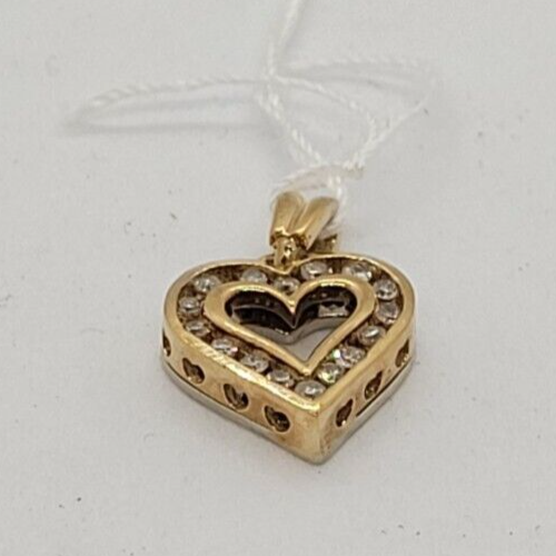 (N80457-1) Ladies 10K Yellow Gold Heart Pendent