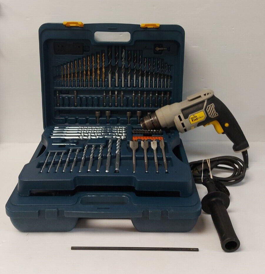 (N81036-1) Stanley Fat Max Hammer Drill w/ MasterCraft bit set