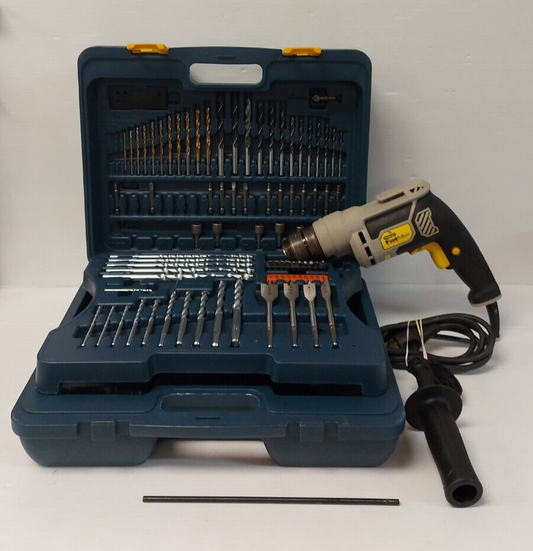 (N81036-1) Stanley Fat Max Hammer Drill w/ MasterCraft bit set