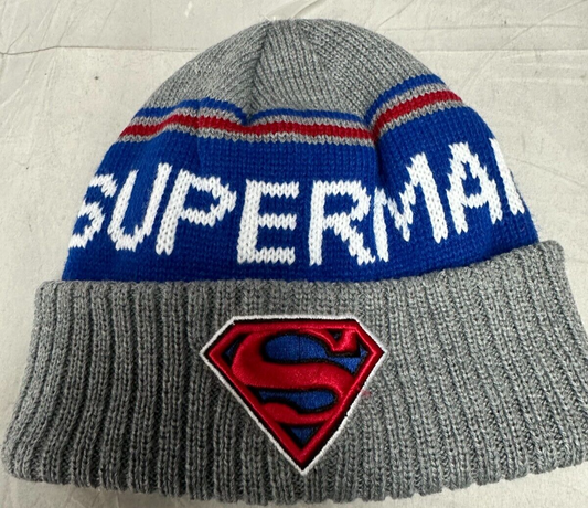 (LUP) Superman Cuffed Grey Beanie